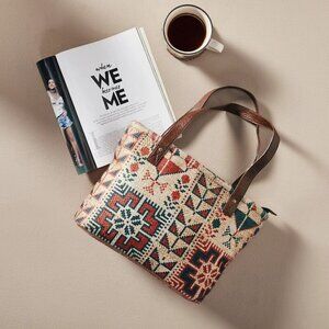 Mona B Lola Up-Cycled Canvas Durrie Tote Bag M-9002 Western Southwestern Purse